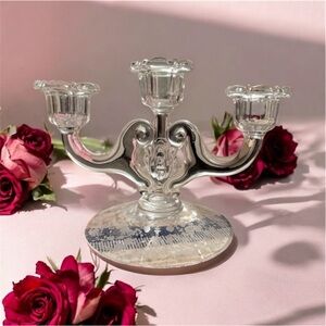 Vintage Wildflower Clear by CAMBRIDGE
3 Light Candelabra Candlestick Holder